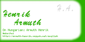 henrik armuth business card